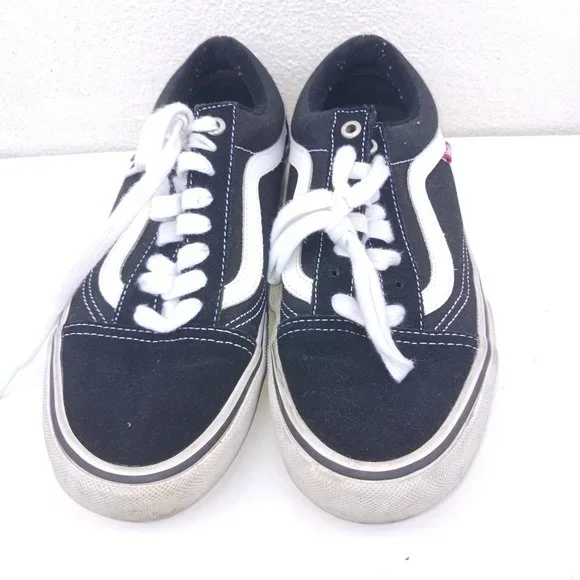 Vans Men's Size 7 Black White Skater Board Shoes - Picture 2 of 9